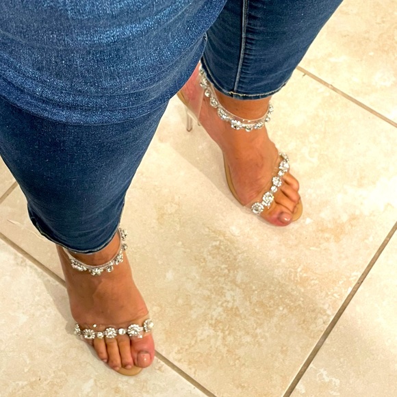 Nude Blingy Pumps Women’s sz 10 - Picture 1 of 10